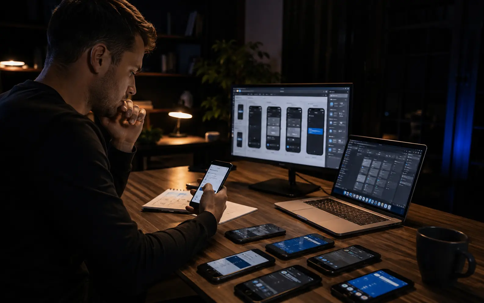 Desenvolvimento e testes de aplicativo mobile em smartphones reais